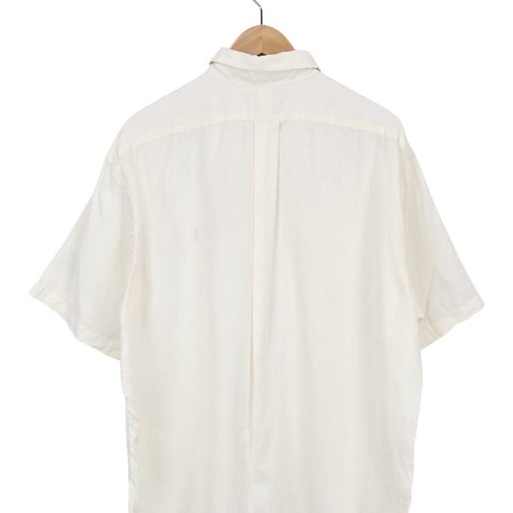 Polo Ralph Lauren Men's Blake Linen Short Sleeve Button Down Deckwash White XL - Picture 7 of 8